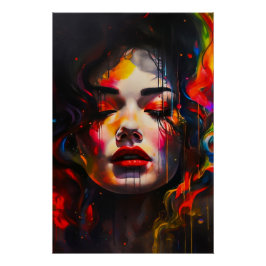 Vet surrealistisch portret perfect poster