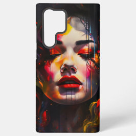 Vet surrealistisch portret samsung galaxy hoesje