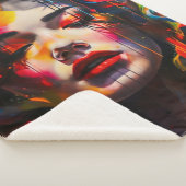 Vet surrealistisch portret sherpa deken (3/4)