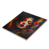 Vet surrealistisch portret tegeltje (Zijkant)