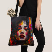 Vet surrealistisch portret tote bag (Dichtbij)