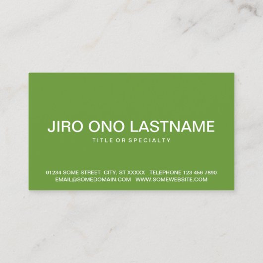 vet SUSHI (aanpasbaar voor kleuren) Visitekaartje (Achterkant)