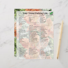 Vet Tangerine Tropische Bloemen Waterverf Graphic