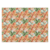 Vet Tangerine Tropische Bloemen Waterverf Graphic Tafelkleed (Voorkant (Horizontaal))