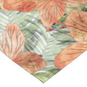 Vet Tangerine Tropische Bloemen Waterverf Graphic Tafelkleed (Gekanteld)