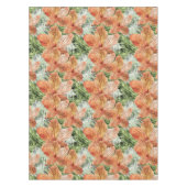 Vet Tangerine Tropische Bloemen Waterverf Graphic Tafelkleed (Voorkant)