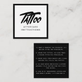 Vet Tattoo na de eerste hulp Vierkante Visitekaartje (Voorkant / Achterkant)