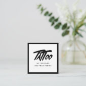 Vet Tattoo na de eerste hulp Vierkante Visitekaartje (Staand voorkant)