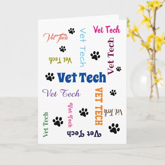 Vet Tech Afstuderen Kaart-2 Kaart (Gele Bloem)