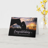 Vet Tech Afstuderen Paarden en Cowgirl Gefelicitee Kaart (Gele Bloem)