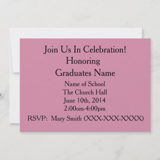 Vet Tech Afstuderen Roze en Blauw Kaart (Achterkant)