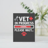 Vet Tech Animal Rescue Technicus Cat Dog Paw Love Briefkaart (Staand voorkant)