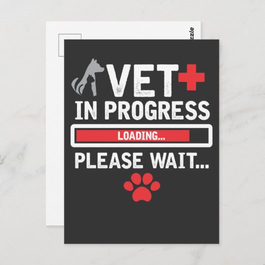 Vet Tech Animal Rescue Technicus Cat Dog Paw Love Briefkaart (Voorkant / Achterkant)