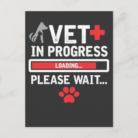 Vet Tech Animal Rescue Technicus Cat Dog Paw Love Briefkaart (Voorkant)