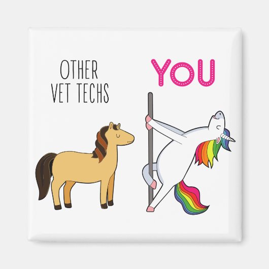 Vet Tech Appreciation Gift Magneet (Voorkant)