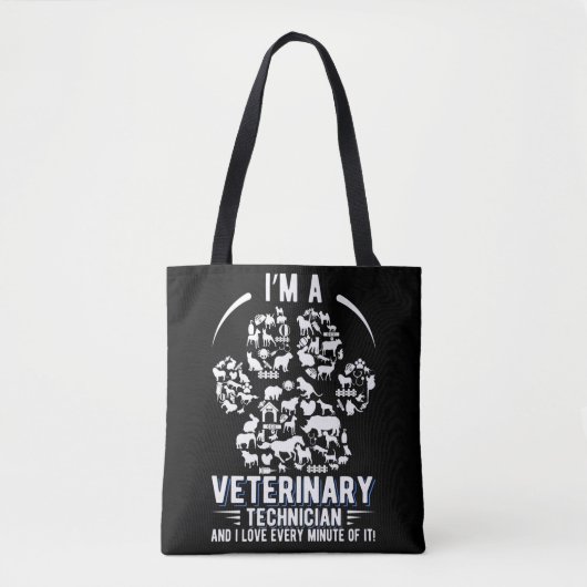 Vet Tech Appreciation Veterinary Technicier Tote Bag (Voorkant)