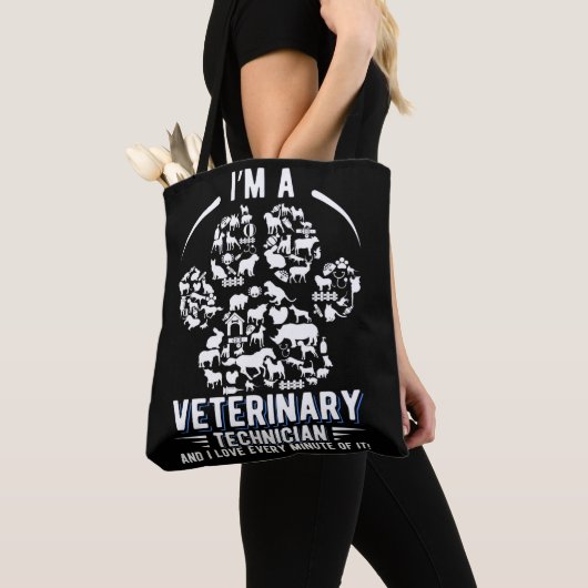 Vet Tech Appreciation Veterinary Technicier Tote Bag (Dichtbij)