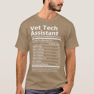 Vet Tech Assistant, voedingswaarde en onmiskenbaar T-shirt