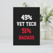 Vet Tech Badass-Kaart Kaart (Staand voorkant)