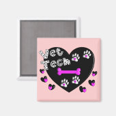 Vet Tech BLACK EN WITTE HARTEN Magneet (Voorkant / Achterkant)