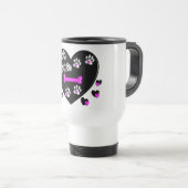 Vet Tech BLACK EN WITTE HARTEN Reisbeker (Voorkant rechts)