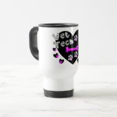 Vet Tech BLACK EN WITTE HARTEN Reisbeker (Voorkant links)