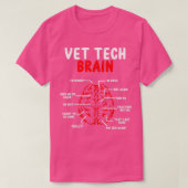 Vet Tech Brain Veterinary Technoloog for Work T-shirt (Design voorkant)