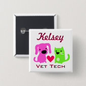  Vet Tech Button (Voorkant /achterkant)