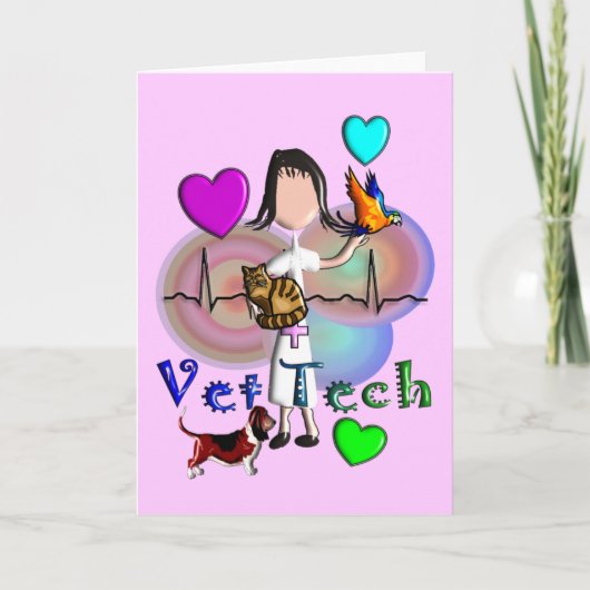 Vet Tech-cadeautjes unieke reliëfstijlafbeeldingen Kaart (Voorkant)