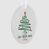 Vet Tech Christmas Tree Ornament (voorkant)