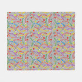 Vet Tech Colorful Lettering Fleece Deken (Voorkant (Horizontaal))