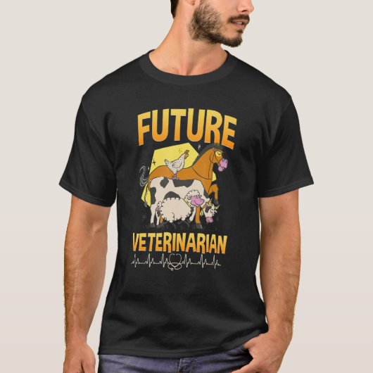 Vet Tech Cute Veterinary Future Veterinarian T-shirt (Voorkant)