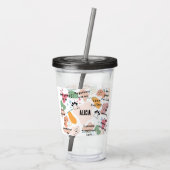 VET Tech dagelijks positieve bevestigingen Acryl Drinkbeker (Achterkant)