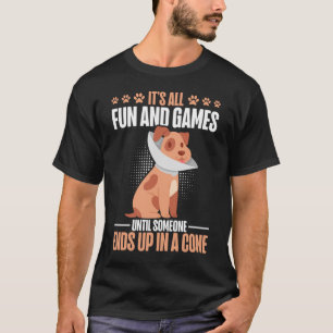 Vet Tech Dog Cone Humor Veterinarian T-shirt