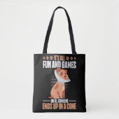 Vet Tech Dog Cone Humor Veterinarian Tote Bag (Voorkant)