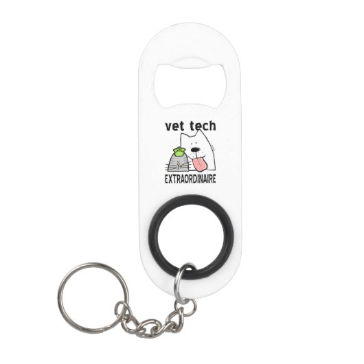 Vet Tech Extraordinaire Sleutelhanger Flessenopener (Voorkant)