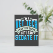 Vet Tech Gift Idea - Funny Veterinarian Gezegde Briefkaart (Staand voorkant)