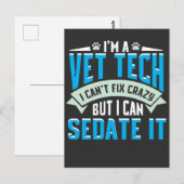 Vet Tech Gift Idea - Funny Veterinarian Gezegde Briefkaart (Voorkant / Achterkant)