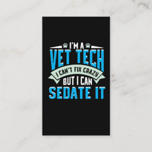 Vet Tech Gift Idea - Funny Veterinarian Gezegde Visitekaartje