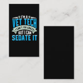 Vet Tech Gift Idea - Funny Veterinarian Gezegde Visitekaartje (Voorkant / Achterkant)