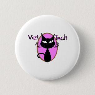 Vet Tech Gifts "Schattig katteontwerp" Ronde Button 5,7 Cm