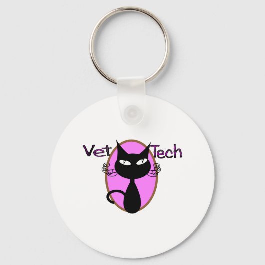 Vet Tech Gifts "Schattig katteontwerp" Sleutelhanger (Voorkant)