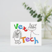 Vet Tech Gifts, veterinair technicus Briefkaart (Staand voorkant)