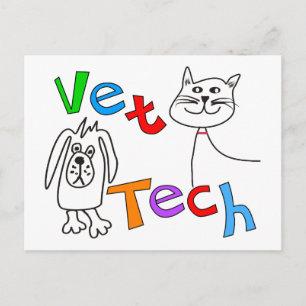 Vet Tech Gifts, veterinair technicus Briefkaart