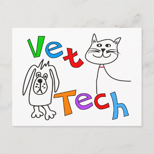 Vet Tech Gifts, veterinair technicus Briefkaart (Voorkant)