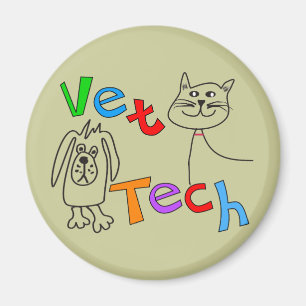 Vet Tech Gifts, veterinair technicus Magneet