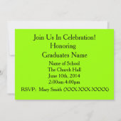 Vet Tech Graduation Invitations Limoen en Blue 8 Kaart (Achterkant)