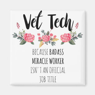 Vet Tech Gratitude Appreaison Thank You Gift Magneet