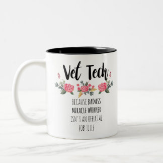 Vet Tech Gratitude Dankuwel Tweekleurige Koffiemok