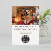 Vet Tech Hond Foto Zakelijke Logo Folie Feestdagenkaart (Staand Voorkant)